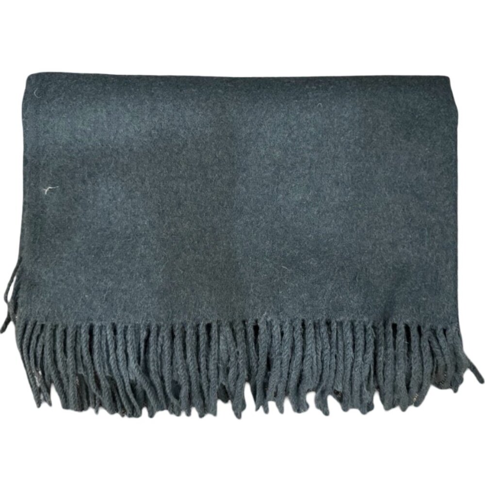 Mango Classic Deep Sage Fringe Scarf / Shawl / Wrap